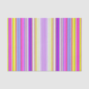 Seda Lenço de papel listrado dos doces do arco-íris