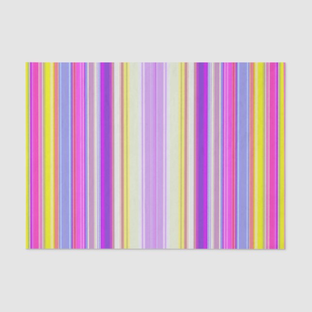 Seda Lenço de papel listrado dos doces do arco-íris (Frente )