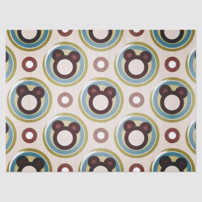 Seda lenço de papel para ursos felizes (Frente )