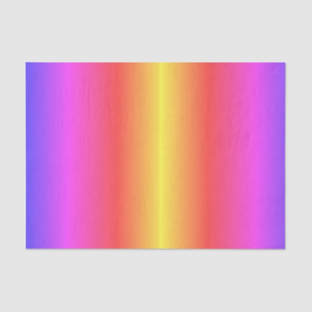 Seda Lenço de papel Pastel do arco-íris (Frente )