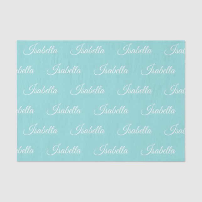 Seda Lenço de papel personalizado azul do ovo dos (Frente )