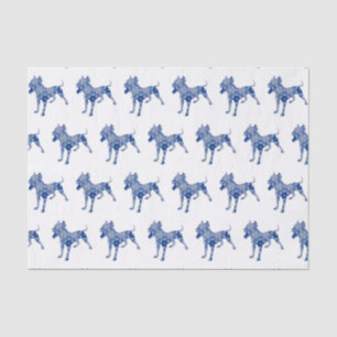 Seda Lenço de papel pipe% azul do no. 1% do cão de