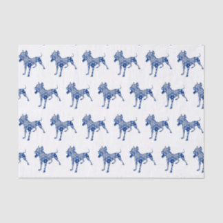 Seda Lenço de papel pipe% azul do no. 1% do cão de