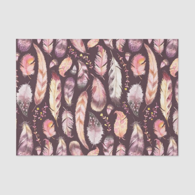 Seda Lenço de papel preto de Featherly (Frente )