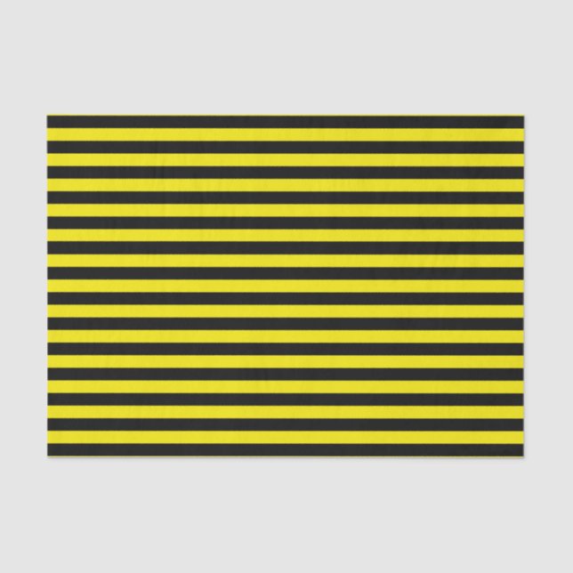 Seda Lenço de papel preto e amarelo das listras (Frente )