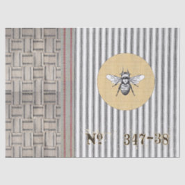 Seda Lenço de papel tecido de tiquetaque da abelha da