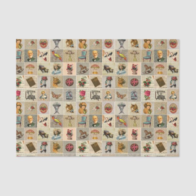 Seda Lenço de papel velho do tempo 10lb (Frente )