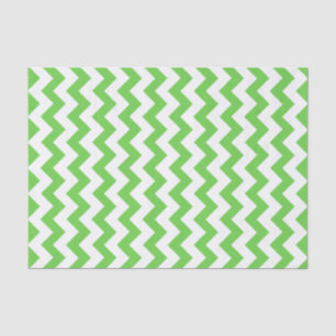 Seda Lenço de papel verde-claro & branco do teste