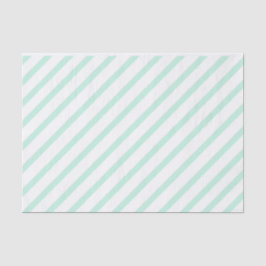 Seda Lenço de papel verde da hortelã com listras