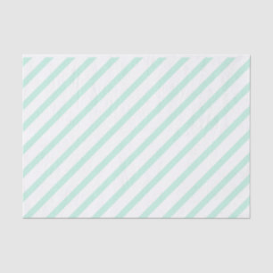 Seda Lenço de papel verde da hortelã com listras