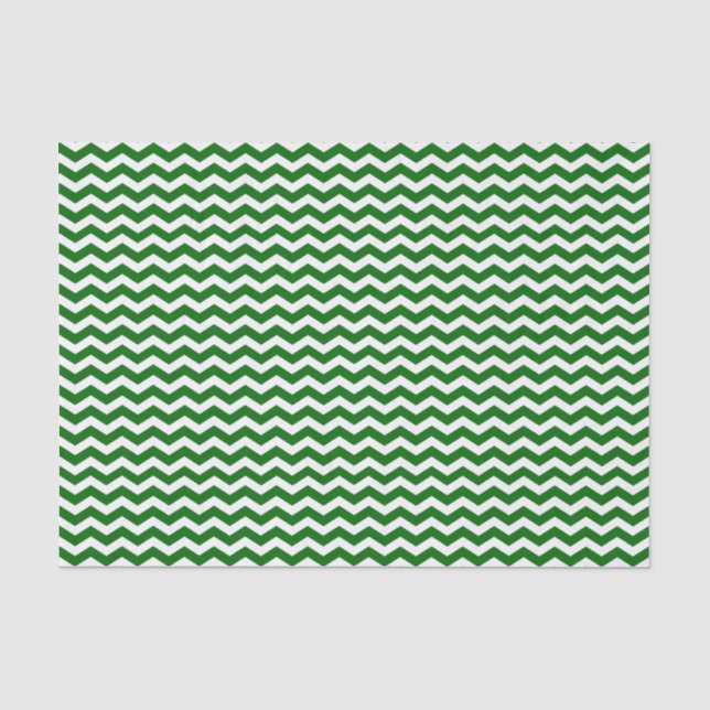 Seda Lenço de papel verde e branco do teste padrão de (Frente )