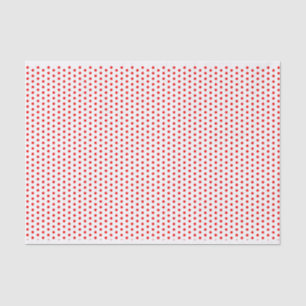 Seda Lenço de papel vermelho e branco das bolinhas