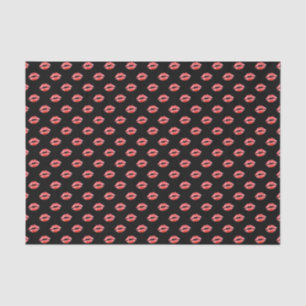 Seda Lenço de papel vermelho preto do presente do bato