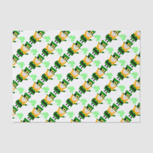Seda Leprechaun pequeno feliz 10" x 15" lenço de papel