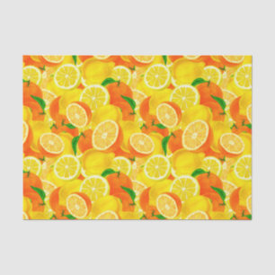 Seda Limões e Laranjas: Papel Tecido de Decoupage de Vi