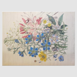 Seda Linho e Papel de Tecido Botânico Limpo