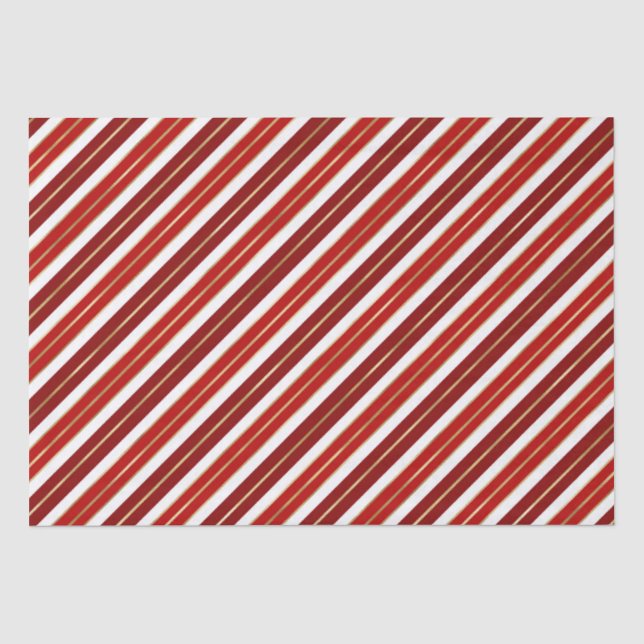Seda Listras de Natal em Papel Alumínio Vermelho, Branc (Frente )