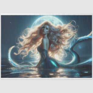 Seda Luz de Lua - Sereia - Papel de Tecido Noturno
