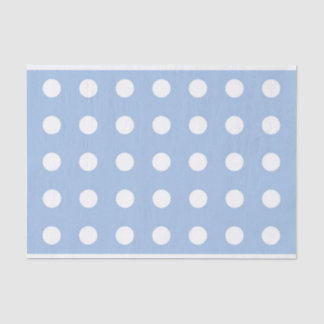 Seda Luz - lenço de papel azul com bolinhas brancas