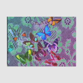 SEDA MANTEIRAS DE PAPEL DE TECIDOS E LAÇO ANTICO