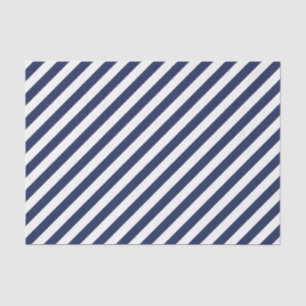 Seda Marinho Diagonal - Papel com Tecido de Stripe