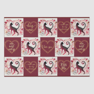 Seda Maroon Cat - Papel de enrolamento