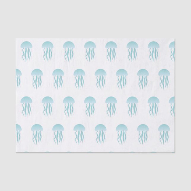 Seda Medusa azuis - lenço de papel (Frente )