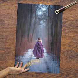 Seda Menina na Floresta 1: Papel de Decoupage