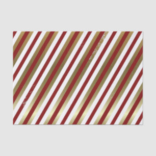 Seda Morango, Branco, Dourado Papel Tecido de Stripe