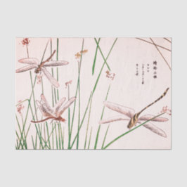 Seda MOSCA do DRAGÃO COM lenço de papel da GRAMA