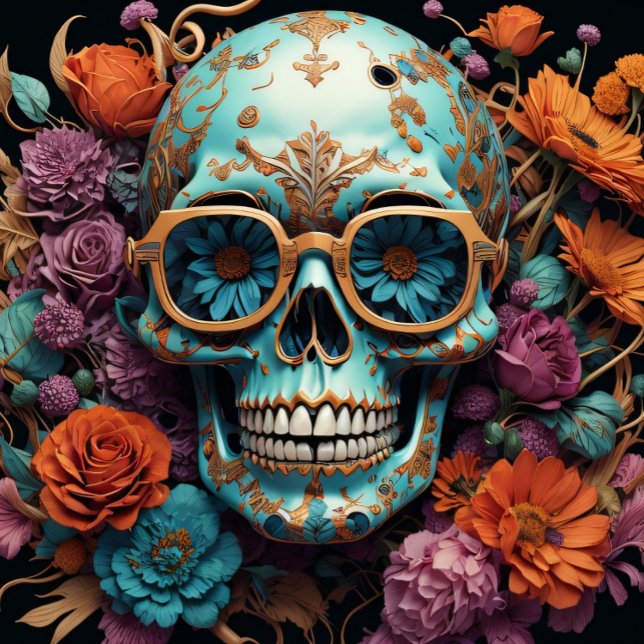 Seda Mousseline Flor Papel de lenço azul (Criador carregado)
