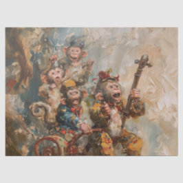 Seda Músicos - Papel Tecidual do Estilo de Pintura de P