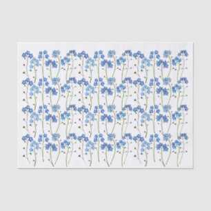 Seda Não me esqueça de artesanato Blue Flowers Papel te