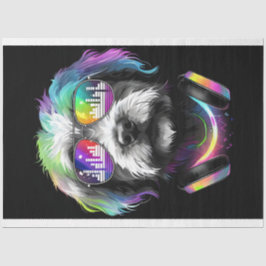 Seda Neon Cavoodle com fones de ouvido Papel Tecidual