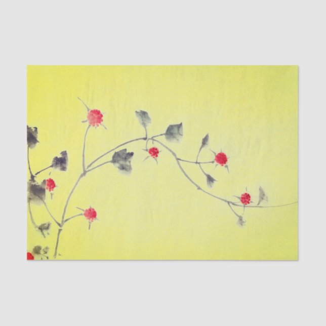 Seda O AMARELO FLORESCEU o lenço de papel (Frente )