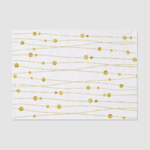 Seda O confete Dourado encalha o lenço de papel