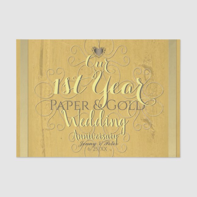 Seda "O Nosso Papel De 1rua Ano E (Faux) O Casamento Do (Frente )