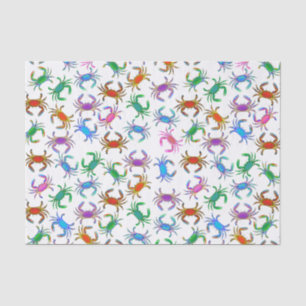 Seda O oceano colorido Crabs o lenço de papel