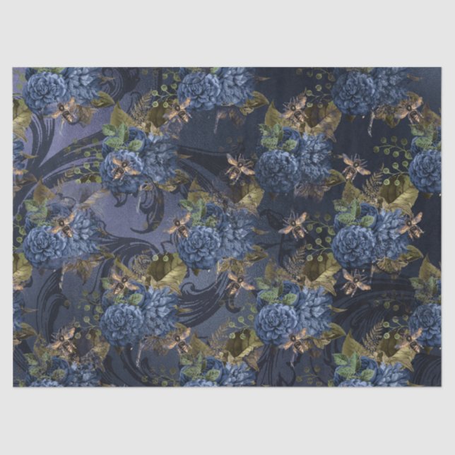 Seda O papel de tecidos do Design 16 da Série Blue Bee (Frente )