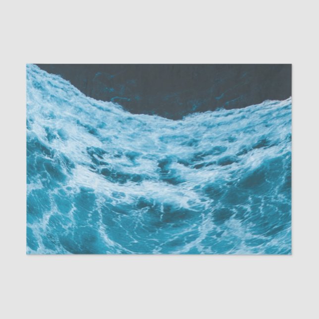 Seda Ondas Causam Papel Tecido de Decoupage de Água no  (Frente )