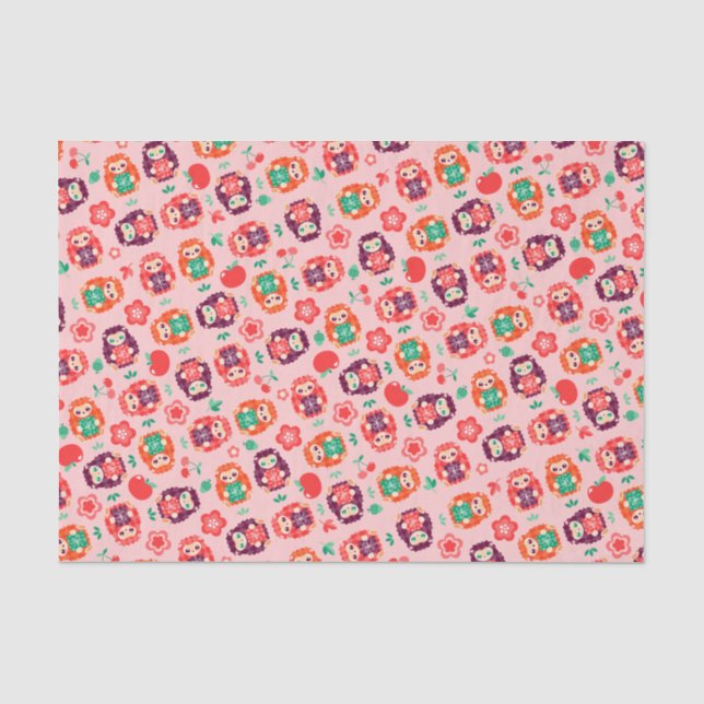 Seda Padrão de Hedgie Bonito - Papel de Tecido de Anive (Frente )