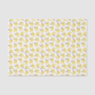 Seda Padrão de Pintinho Amarelo-Cute Papel para tecid
