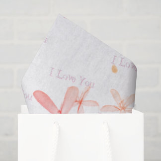 Seda "Padrão de Posie Branco" Papel Tecido