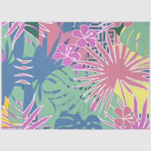 Seda Padrão Floral Papel Tecido de Decoupage