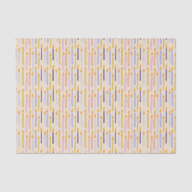 Seda Padrões de Velas de Pastel - Papel de tecido cólic (Frente )