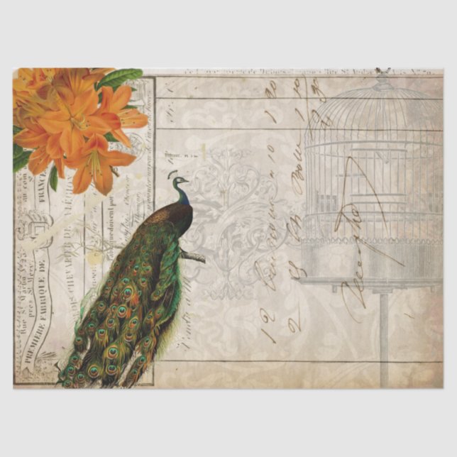 Seda Paisagem do lenço de papel de Decoupage das coisas (Frente )