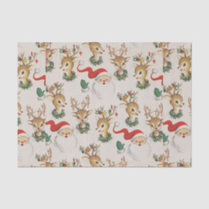 Seda Papai noel De Vintage, Design De Papel Tecido
