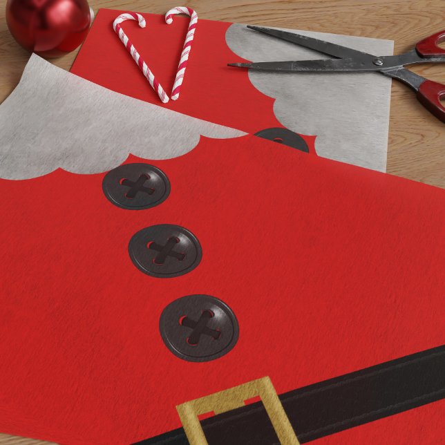 Seda Papais noeis de Natal Vermelhas — Papel de Tecido  (A fun and festive red Santa Claus suit inspired tissue paper just for you)
