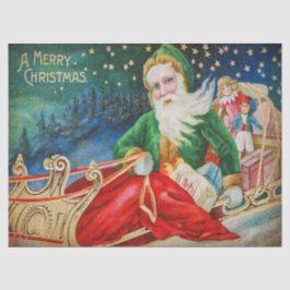 Seda Papel antigo de Teclado ou Decoupage de Papais noe