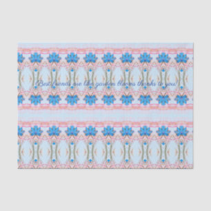 Seda Papel Bonito de Tecido Floral dos Melhores Amigos
